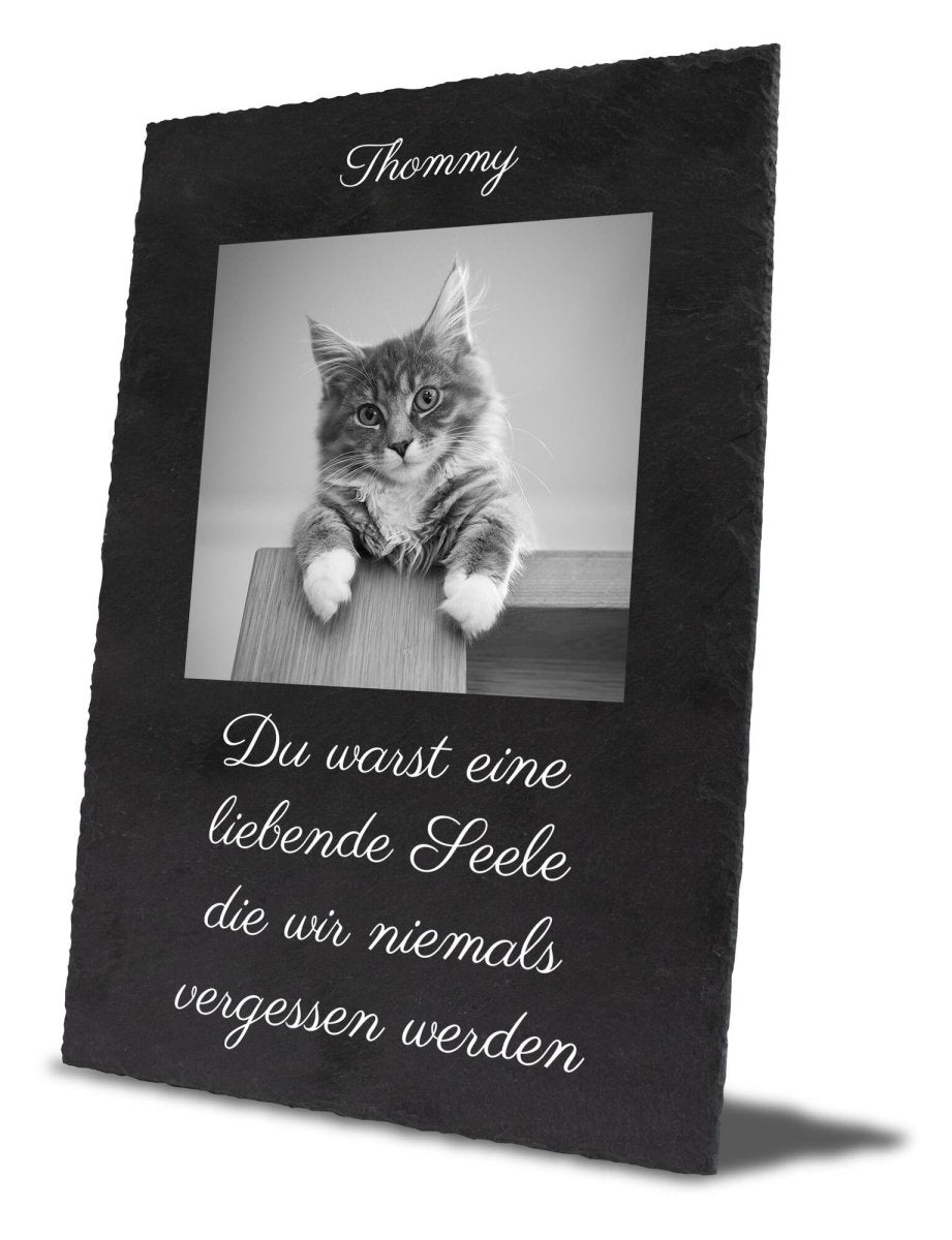 Gedenktafel für Tiere mit Namen und Bild Schwaz/Weiss M0233 - meinleinwand.de
