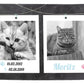 Gedenktafel für Tiere mit Namen, Datum und Bildern Polaroid in Schwarz/Weiss M0268 - meinleinwand.de
