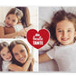 Fotocollage 3 Bilder Beste Tante mit roten Herz M0012 - meinleinwand.de