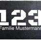 Hausnummer auf schieferplatte "Name und Nummer" M0049 - meinleinwand.de