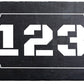Hausnummer auf schieferplatte mit Umrandung "Hausnummer" M0052 - meinleinwand.de