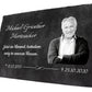Gedenktafel Schiefer mit Foto und Datum M0099 - meinleinwand.de