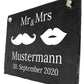 Schiefertafel Hochzeit Mr und Mrs, Familiennamen M0142 - meinleinwand.de
