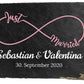 Schiefertafel Just Married, Unendlichkeit und Namen M0154 - meinleinwand.de