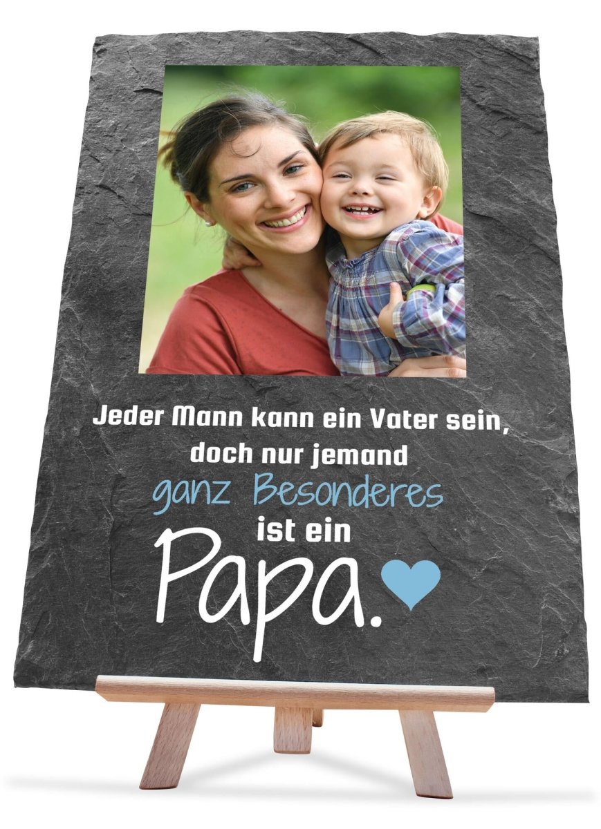 Schiefertafel Vatertag Foto Papa M0161 - meinleinwand.de