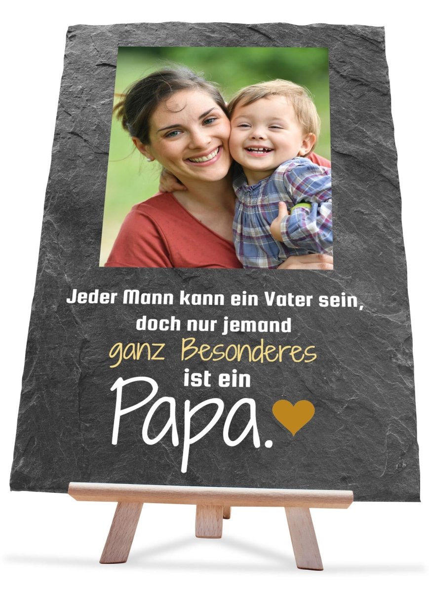 Schiefertafel Vatertag Foto besonderer Papa M0162 - meinleinwand.de
