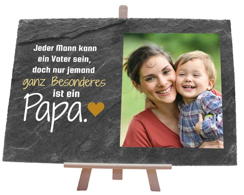 Schiefertafel Vatertag Spruch Liebe Papa M0164 - meinleinwand.de