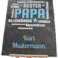 Schiefertafel Bester Papa mit Namen und Synonymen in Blau M0178 - meinleinwand.de