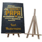 Schiefertafel Bester Papa mit Namen und Synonymen in Gelb M0179 - meinleinwand.de