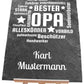 Schiefertafel Bester Opa Herz mit Synonymen M0213 - meinleinwand.de
