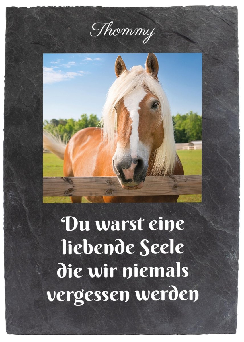 Gedenktafel für Tiere mit Namen und Bild M0236 - meinleinwand.de