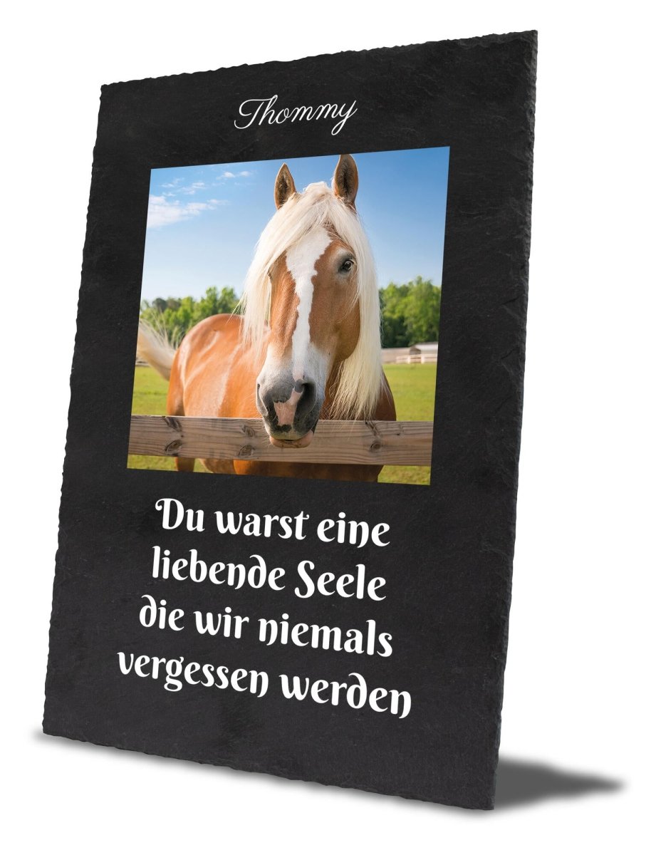 Gedenktafel für Tiere mit Namen und Bild M0236 - meinleinwand.de