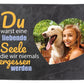 Gedenktafel für Tiere mit Foto Herz und Spruch in Gelb M0247 - meinleinwand.de