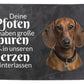 Gedenktafel für Tiere mit Bildausschnitt und Spruch in Weiss M0249 - meinleinwand.de
