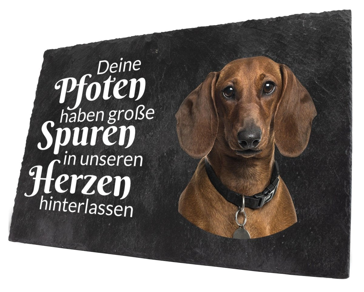 Gedenktafel für Tiere mit Bildausschnitt und Spruch in Weiss M0249 - meinleinwand.de