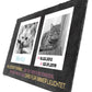 Gedenktafel für Tiere mit Spruch, Namen, Datum und Bildern Polaroid in Schwarz/Weiss M0269 - meinleinwand.de