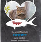 Gedenktafel für Katzen mit Foto Herz, Katzenohren und Fisch mit Namen M0272 - meinleinwand.de