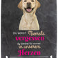 Gedenktafel für Tiere mit Bildausschnitt, Spruch und Datum in Pink M0275 - meinleinwand.de