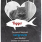 Gedenktafel für Katzen mit Foto Herz in Schwarz/Weiss, Katzenohren und Fisch mit Namen M0277 - meinleinwand.de