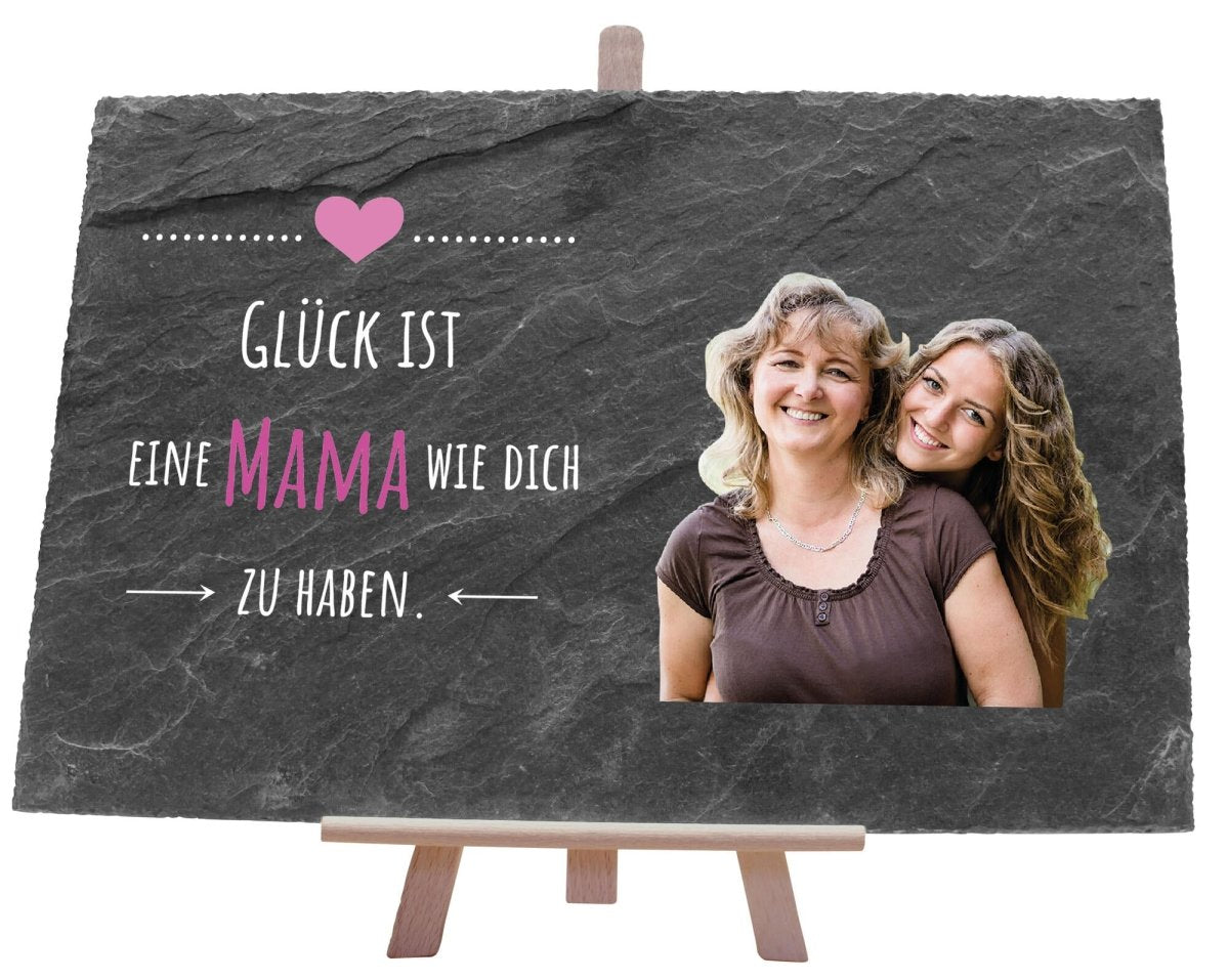 Schiefertafel Beste Mama mit Bildausschnitt und Spruch M0304 - meinleinwand.de