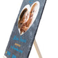 Schieferplatte zur Geburt "Willkommen im Leben" in Blau M0397 - meinleinwand.de
