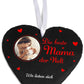 Schieferherz beste Mama der Welt mit Bild, Text und roten Herzen M0657 - meinleinwand.de