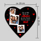Schieferherz Mama mit 3 Bilder Polaroid, Spruch und roten Herzen mit Geschenkbox M0680 - meinleinwand.de