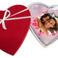 Schieferherz in Rosa mit Blumenrahmen, Bild und Geschenkbox M0695 - meinleinwand.de