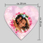 Schieferherz in Rosa mit Blumenrahmen, Bild und Geschenkbox M0695 - meinleinwand.de