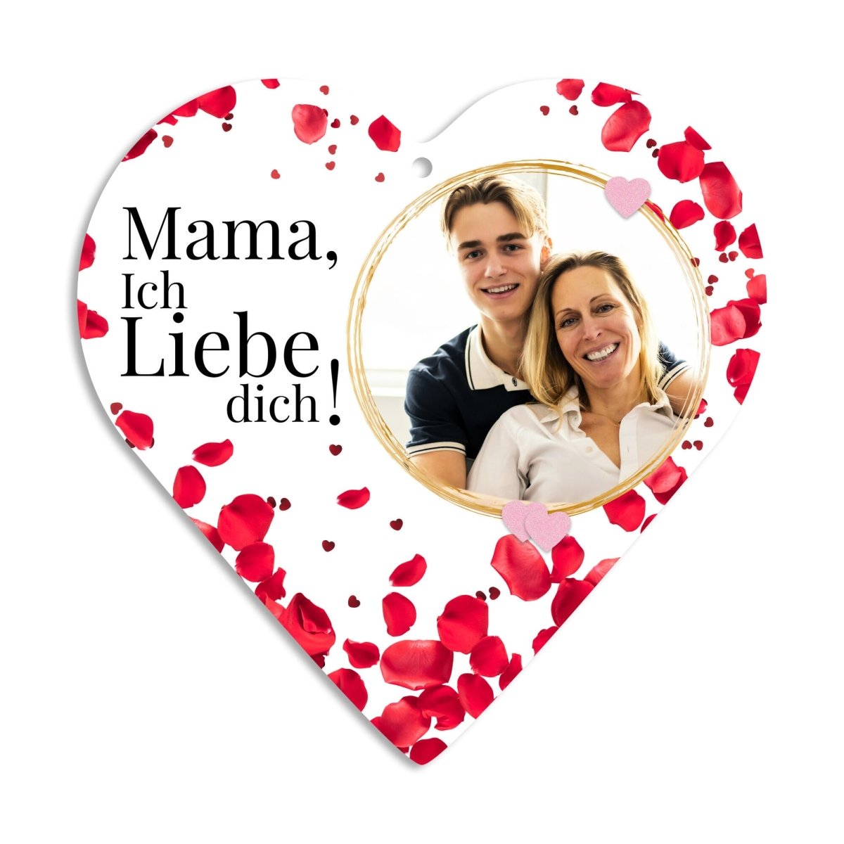 Acrylglasherz Ich liebe dich Mama mit Bild M0705 - meinleinwand.de