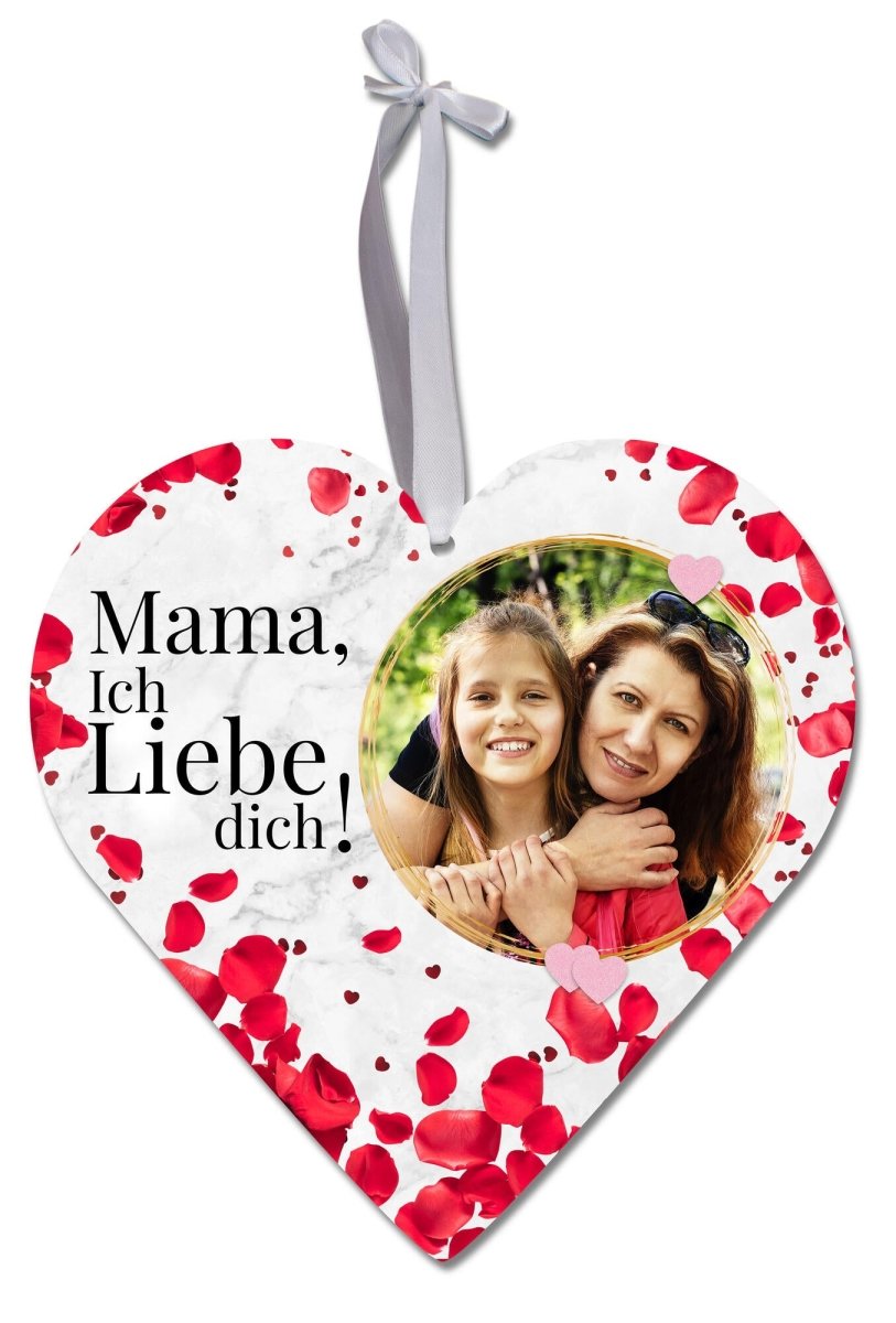 Acrylglasherz Mama Ich liebe dich mit Bild M0713 - meinleinwand.de