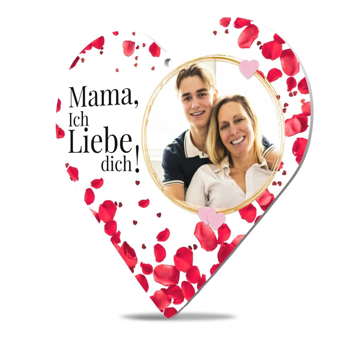 Acrylglasherz Ich liebe dich Mama mit Bild und Geschenkbox M0719 - meinleinwand.de