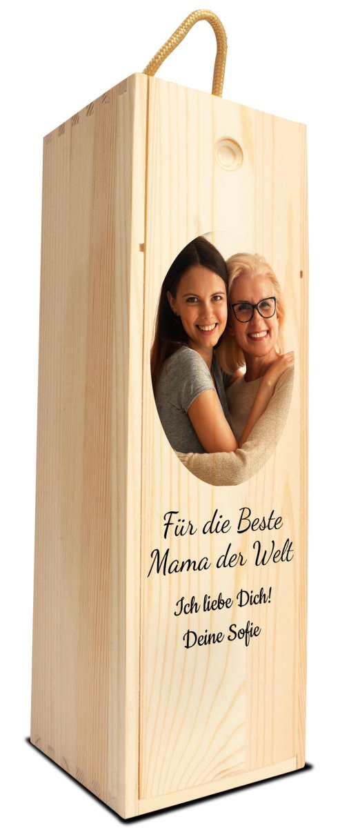 Weinkiste Beste Mama der Welt mit Namen und Bild M0737 - meinleinwand.de