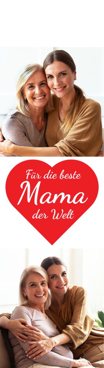 Weinkiste Beste Mama der Welt mit 2 Bildern und grossem Herz M0747 - meinleinwand.de
