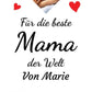 Weinkiste Beste Mama der Welt mit Foto Herzen und Namen M0751 - meinleinwand.de