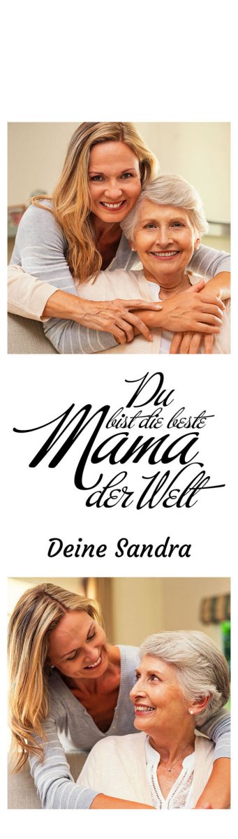 Weinkiste Beste Mama mit Bildercollage 2 Bildern und Namen M0756 - meinleinwand.de