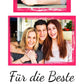 Weinkiste in Weiss Beste Mama mit 3 Bildern und pinknen Rahmen M0759 - meinleinwand.de