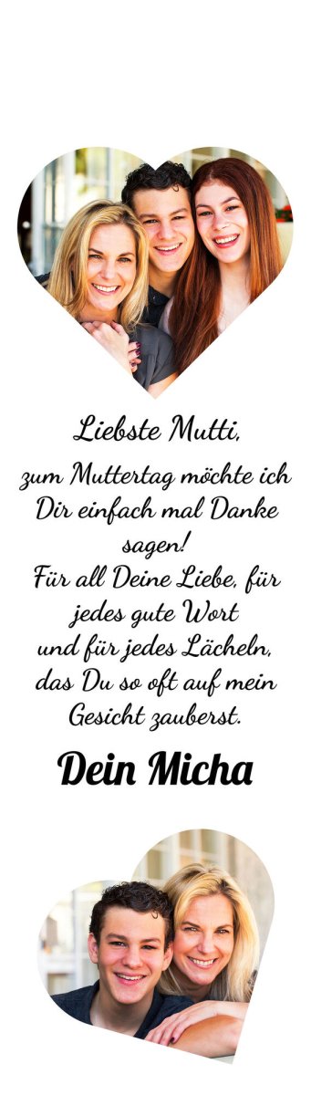 Weinkiste in Weiss Liebte Mutti mit Spruch, Namen und Foto Herzen M0764 - meinleinwand.de