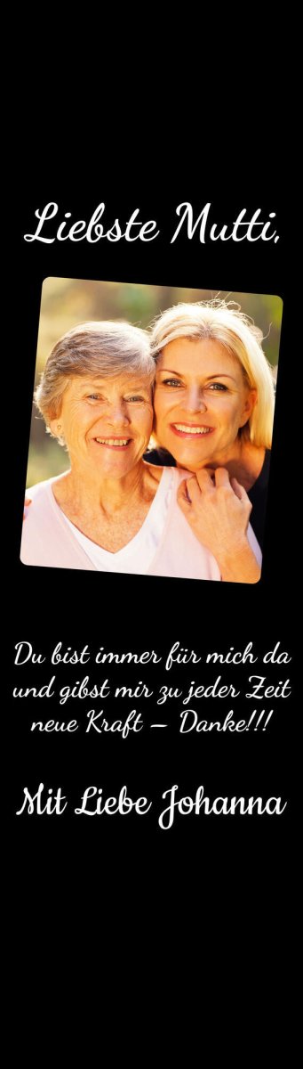 Weinkiste in Schwarz Liebste Mutti mit Bild, Spruch und Namen M0773 - meinleinwand.de